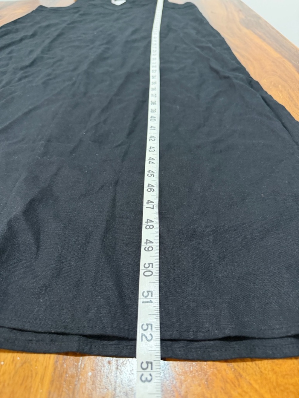 NWT DKNY Black Linen Sleeveless V-Neck Maxi Dress L | Side Slits | Quiet Luxury - Picture 5 of 7